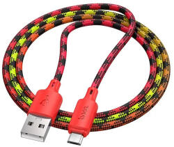 hoco. USB-A - Micro USB, kábel, piros