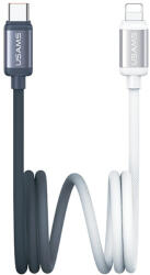 USAMS Bicolor Series SJ757 PD, 30W, USB-C/Lightning, 1, 2m, kábel, fekete-fehér