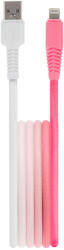 Setty USB - Lightning, 1, 5m, 2.4A, KGA-L-1.52420, kábel, fehér-rózsaszín
