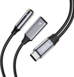 Tech-Protect UltraBoost USB-C PD 60W, 6 / mini jack 3.5 mm USB-C , kábel, fekete