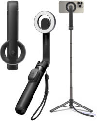 Spigen S571W MagSafe állvány Bluetooth, szelfibot, fekete
