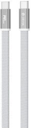 DEVIA Ultra3 USB-C PD 240W, Metal Woven Flat Fast Charging 1, 5m, kábel, fehér