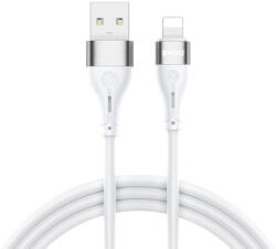 BWOO Minimalist Silicone, 3A, X280L USB-A - Lightning, kábel, fehér