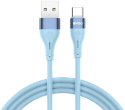 BWOO Minimalista szilikon, 3A, X280C USB-A - USB-C, kábel, kék