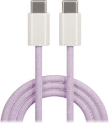 Maxlife MXUC-06 USB-C-USB-C, 1m, 20W, nylon, kábel, lila