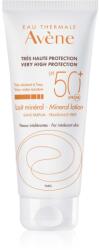 Avène Sun Mineral Lotion Lapte de protecție fără chimicale și parfum SPF 50+ 100 ml
