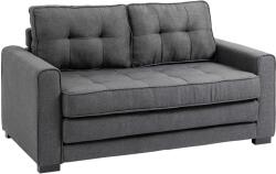 HOMCOM Canapea Extensibilă din Material Textil 2 Locuri cu Capitonaj și Arcuri, 151x75x85 cm, Gri | Aosom Romania (839-233GY) Canapea