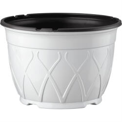 Desch Plantpak Desch Hanging basket függőcserép, 19cm (2, 4ltr) - fehér / szürke (190535320251)