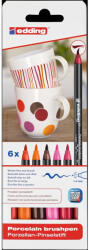 edding Ecsetirón porcelán marker 1-4mm, kerek Edding 4200/6, 6 warm klf. szín (7580206001) - web24