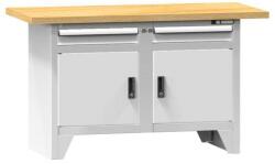 POLAK Moduláris műhelyasztal PS1-3M, 1500 x 700 x 880 mm, MULTIPLEX, szürkésszürke