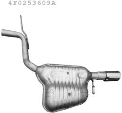Edex Kipufogó hátsó dob AUDI A6 C6 Quattro 3.2 (2004-2008) (E01_92)
