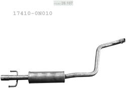 Polmostrow POLMO 26.107 - Kipufogó közép dob Toyota Yaris 1.4 D4D (P26_107)