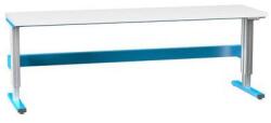 POLAK Elektromosan állítható ERGO asztal, 2500 x 700 x 770 (1170) mm, LAMINO, kék