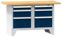POLAK Moduláris műhelyasztal PS1-1M, 1500 x 700 x 880 mm, MULTIPLEX, szürke-sötétkék