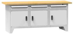 POLAK Moduláris műhelyasztal PS2-3M, 2000 x 700 x 880 mm, MULTIPLEX, szürkésszürke
