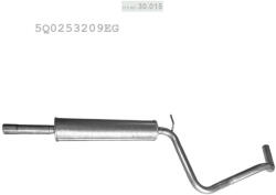 Polmostrow Középső Kipufogó - 1.0 TSi / TFSi / 2015-2020 / Audi A3 / Seat Ateca / Leon / Skoda Karoq / VW Golf VII (P30_015)