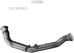 Polmostrow POLMO 70.36 - Kipufogó összekötő cső Renault Midlum / Volvo FL II (P70_36)