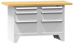 POLAK Moduláris műhelyasztal PS1-1M, 1500 x 700 x 880 mm, MULTIPLEX, szürkésszürke