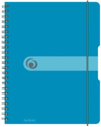 Herlitz Caiet a4 80f spira patratele eotg coperta pp albatru transparent - Set 2 (11293610)