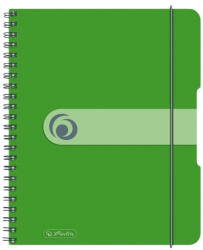 Herlitz Caiet a5 80f spira patratele eotg pp elastic verde - Set 2 (11293784)
