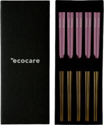 Ecocare Box Gold-Pink fém sushi pálcikák 10 db