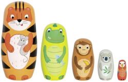 Goki Păpuşi matrioşka Goki - Tiger and friends, 5 buc (60661) Figurina