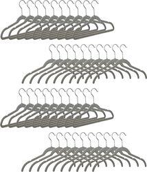 Caerus Capital Set 50 bucati umerase pentru haine acoperite cu velur Gri 23 5 x 41 5 x 0 5 cm (10024664-753)