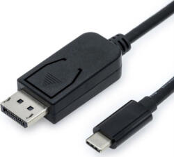 Valueline Cablu USB tip C la Displayport v1.2 4K T-T 1m Negru, Value 11.99. 5845 (11.99.5845-10) - cel