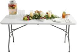 Funfit Garden Masă pliabilă de camping 180x74 cm - Albă (4899)
