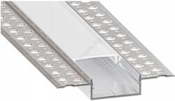 SmartLED Вграден профил за led ленти 1 м, сребърен/бял (sd0106)