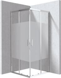 Deante Funkia Evo cabină de duș 90x90 cm pătrat crom luciu/sticlă cu model KYC0E99P (KYC0E99P)