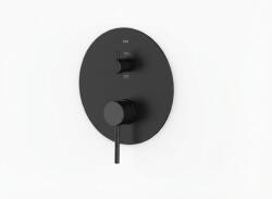 SAT Aurum zuhany és kád csaptelep süllyesztett egység nélkül matt fekete SATBAUR215VC (163516701F8.2 BLACK CH)