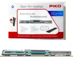 PIKO Piko: 57139 vasútmodell kezdőkészlet, ER20 Herkules dízelmozdony személykocsikkal, ALEX, ágyazatos sínnel