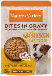 Nature's Variety 24x100g Nature's Variety Bites Mini Adult szószban nedves kutyatáp - Csirke & zöldség