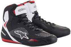 Alpinestars Faster 3 Rideknit motoros cipő fekete-fehér-piros