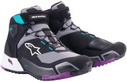Alpinestars Stella CR-X Drystar női motoros cipő fekete-szürke-lila-türkiz - motozem - 82 520 Ft
