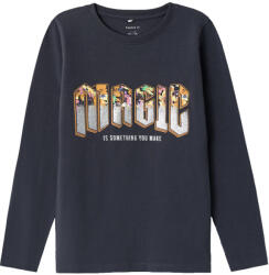 NAME IT fată tricou cu mânecă lungă albastru închis (13D538)