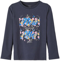 NAME IT fată tricou cu mânecă lungă albastru închis (13BD2D)
