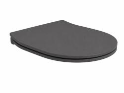 Hatria Capac vas wc cu soft close, quick release, antracit mat, Hatria Planeta (00Y9E808)