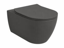 Hatria Vas wc suspendat, rimless, blackboard mat, cu spalare pure vortex, Hatria Planeta (A0Y9E506)