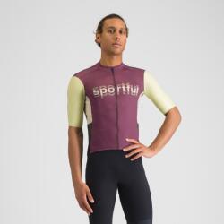 Sportful Tricou Sportful SUPERGIARA LOGO, bordo/shadow lime (XL)