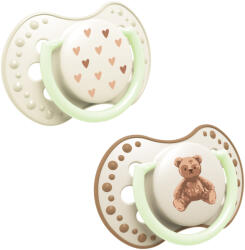 LOVI Világító szilikon dinamikus cumi TEDDYLOVE 0-6 hó, 2db