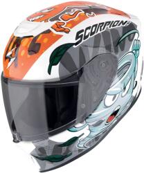 Scorpion The4elements Scorpion EXO-JNR AIR The4elements Casca Motocicleta Alb-Albastru-Portocaliu (SCRP120-495-361) - motozem - 411,10 RON