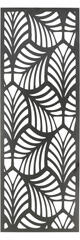  - Fali dekorpanel, trópusi levél minta, 50x150 cm, 3 mm HDF - Antracit (FP1 - Antracit)