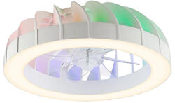 MODEE Mennyezeti ventilátor és lámpa, 7 lapát, (30W/4200lm) CCT+RGB, távirányítóval, dimmelhető, fehér (ML-CLRGB-3CCT30W-F2W)