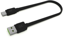 Green Cell kábel GCmatte USB-C Flat kábel 25 cm gyorstöltő - GreenCell (GC35359)