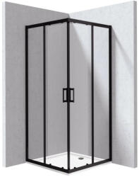 Deante Zuhanykabin, Deante Funkia Evo 90x90 zuhanykabin tálcával, fekete KYCPN099P - zuhanykabin