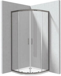 Deante Zuhanykabin, Deante Funkia Evo 80x80 zuhanykabin tálcával, titanium KYPPD088P - zuhanykabin