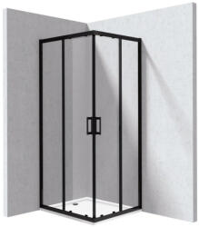 Deante Zuhanykabin, Deante Funkia Evo 80x90 zuhanykabin tálcával, fekete KYCPN089P - zuhanykabin