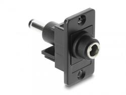 Delock Modul alimentare DC 5.5 x 2.1mm la DC 5.5 x 2.5mm M-T montare panou, Delock 91119 (91119)